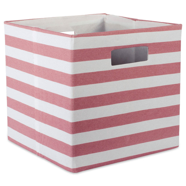 Polyester Cube Stripe Rose Square 13 x 13 x 13