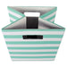 Polyester Cube Stripe Aqua Square 13 x 13 x 13