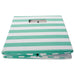 Polyester Cube Stripe Aqua Square 13 x 13 x 13