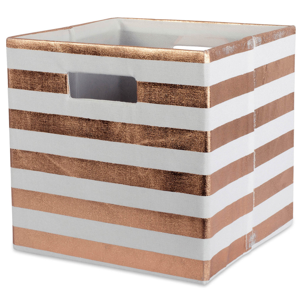 Polyester Cube Stripe Copper Square 11 x 11 x 11