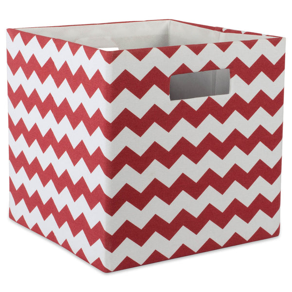 Polyester Cube Chevron Rust Square 13 x 13 x 13