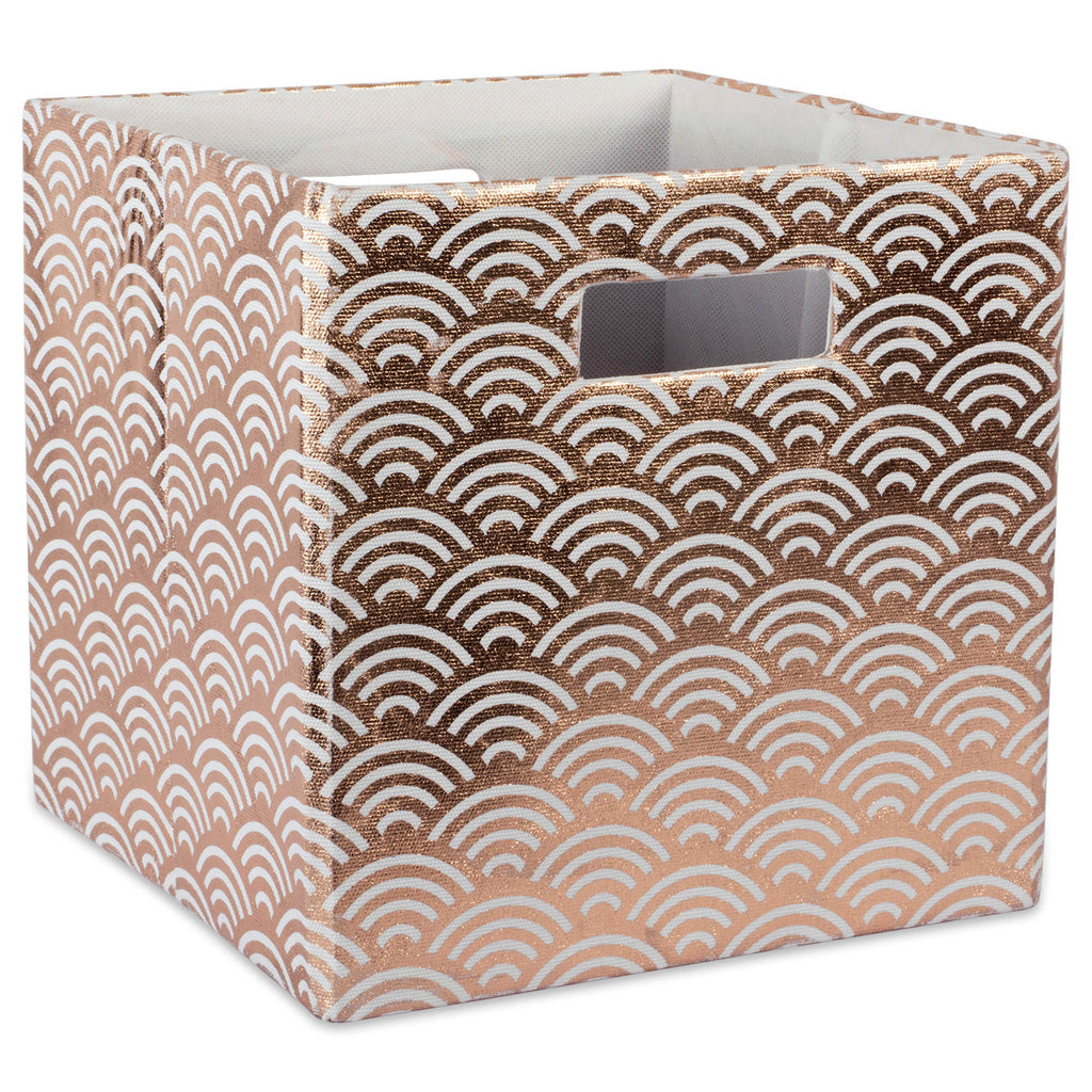 Polyester Cube Waves Copper Square 13 x 13 x 13