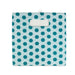 Polyester Cube Honeycomb Teal Square 13 x 13 x 13