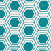 Polyester Cube Honeycomb Teal Square 13 x 13 x 13