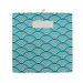 Polyester Cube Waves Teal Square 13 x 13 x 13