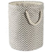 Chevron Gray Round Medium Paper Bin