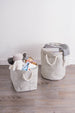 Chevron Gray Round Medium Paper Bin