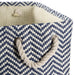 Chevron Nautical Blue Rectangle Small Paper Bin