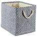 Chevron Nautical Blue Rectangle Small Paper Bin