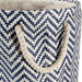 Paper Bin Chevron Nautical Blue Round Large