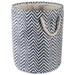 Chevron Nautical Blue Round Small Paper Bin