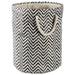 Paper Bin Chevron Black Round Large