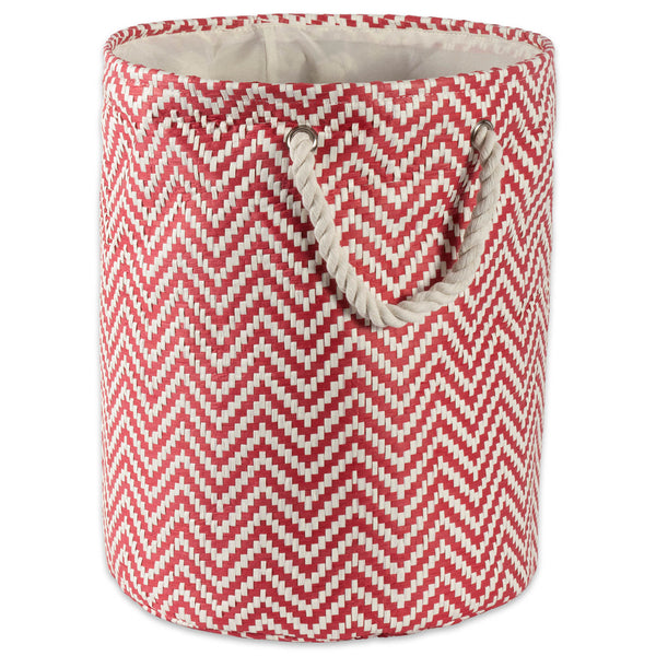 Paper Bin Chevron Rust Round Large