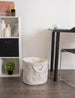 Geometric Diamond Gray Round Small Paper Bin