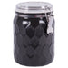 Black Honeycomb Canister With Clamp Lock Lid Set