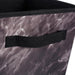 Laundry Bin Marble Black Trapezoid Small