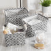 Laundry Bin Lattice Gray Rectangle Medium