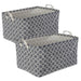 Laundry Bin Lattice Gray Rectangle Medium