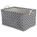 Laundry Bin Lattice Gray Rectangle Large