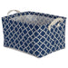 Laundry Bin Lattice Nautical Blue Rectangle Extra Large