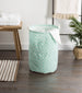 Laundry Hamper Lattice Aqua Round