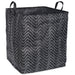 Woven Paper Laundry Bin Tribal Chevron Black/White Rectangle Asst