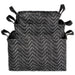 Woven Paper Laundry Bin Tribal Chevron Black/White Rectangle Asst