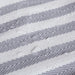 Herringbone Woven Cotton Laundry Bin Stripe Gray Round Medium