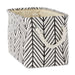 Herringbone Off White Rectangle Small Polyester Bin