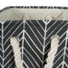 Herringbone Black Square Polyester Bin