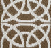 Dark Brown Infinity Circle Outdoor Rug 4X6 Ft